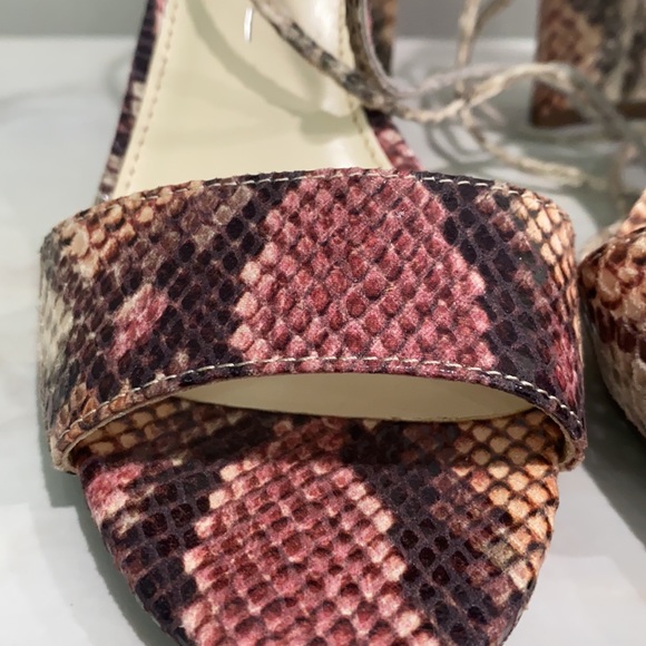 Jessica Simpson Snake Print Block Heel Sandals - Picture 8 of 8